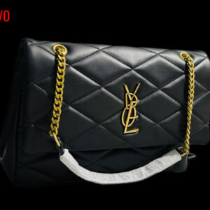 Black Quilted Chain Shoulder YASL Bag