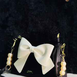 New Classic brand women bag Black with unique Bow design