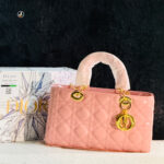Dior Inspired Pink Quilted Handbag